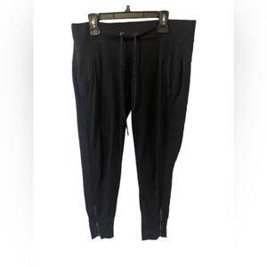 Athleta Soft and Comfortable Joggers with Zippers on Both Sides in Black - Small